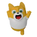 3D yellow dog 4