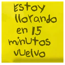 Estoy
llorando
en 15
minutos
welvo