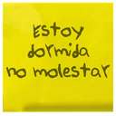 Estoy
dormida
no molestar