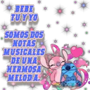 BEBE
TU Y YO
SOMOS DOS
HOTAS
MUSICALES
DE UNA
HERMOSA
MELODA.