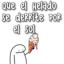 QUe el Helado
se defrite pOR
el sol