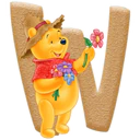 WINNIE POOH ABC FLORES BLANCA AT 27