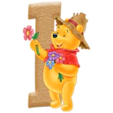 WINNIE POOH ABC FLORES BLANCA AT 3