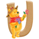 WINNIE POOH ABC FLORES BLANCA AT 6